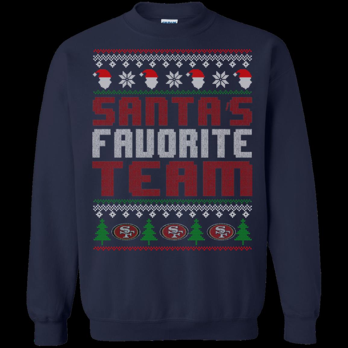 San Francisco 49Ers Ugly Christmas Sweater Santa Favorite Team 1 » Cool Gifts for You - Mfamilygift San Francisco 49Ers Ugly Christmas Sweater Santa Favorite Team 1