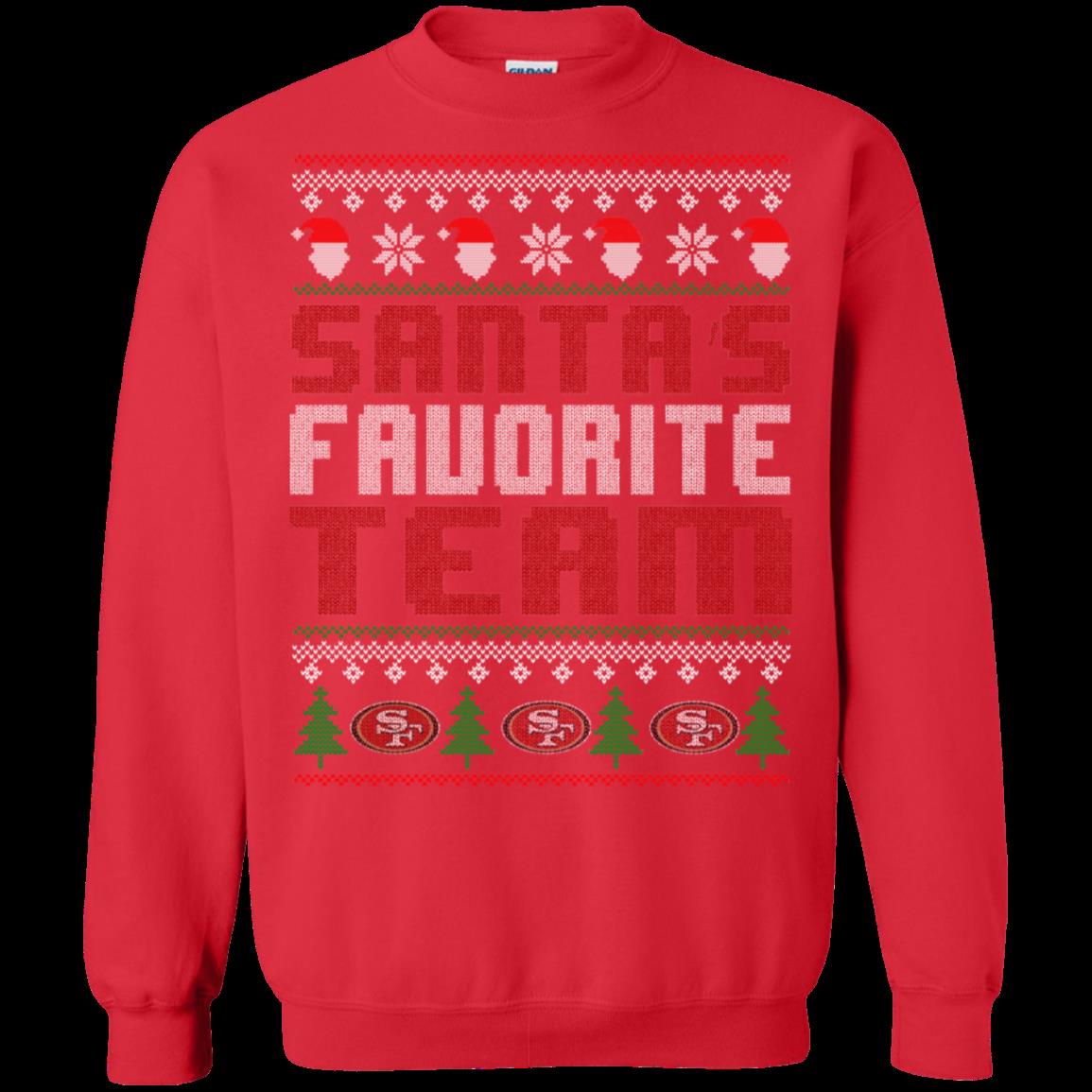 San Francisco 49Ers Ugly Christmas Sweater Santa Favorite Team 4 » Cool Gifts for You - Mfamilygift San Francisco 49Ers Ugly Christmas Sweater Santa Favorite Team 4