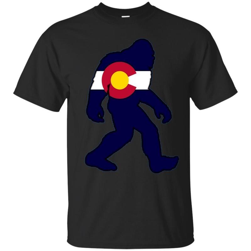 Sasquatch Colorado Flag Tshirt Gift Sasquatch Colorado Flag Tshirt Gift
