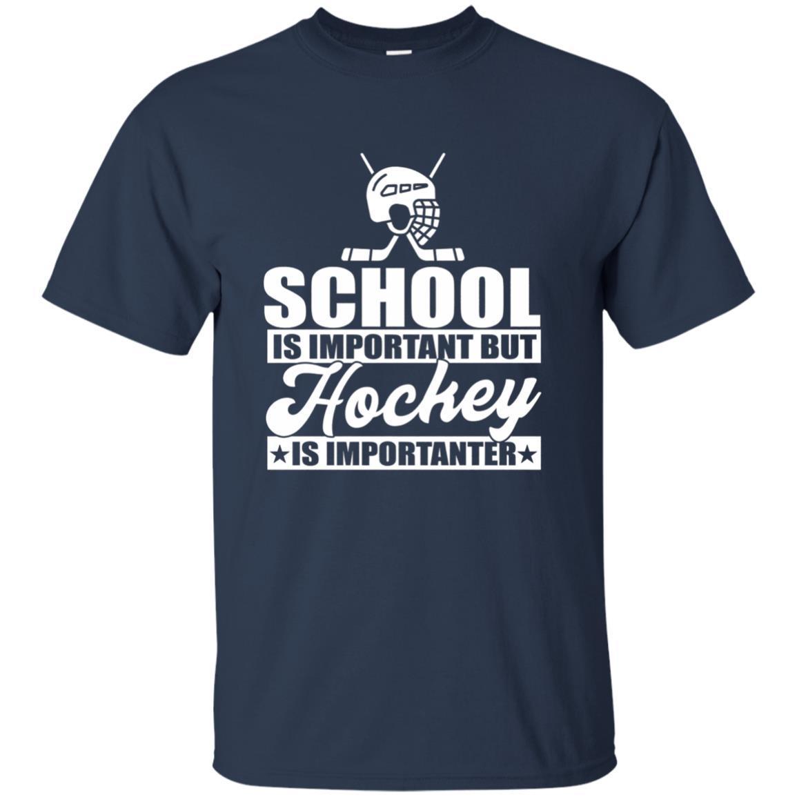 School Is Important But Hockey Is Importanter Funny T-Shirt 1 » Cool Gifts for You - Mfamilygift School Is Important But Hockey Is Importanter Funny T-Shirt 1