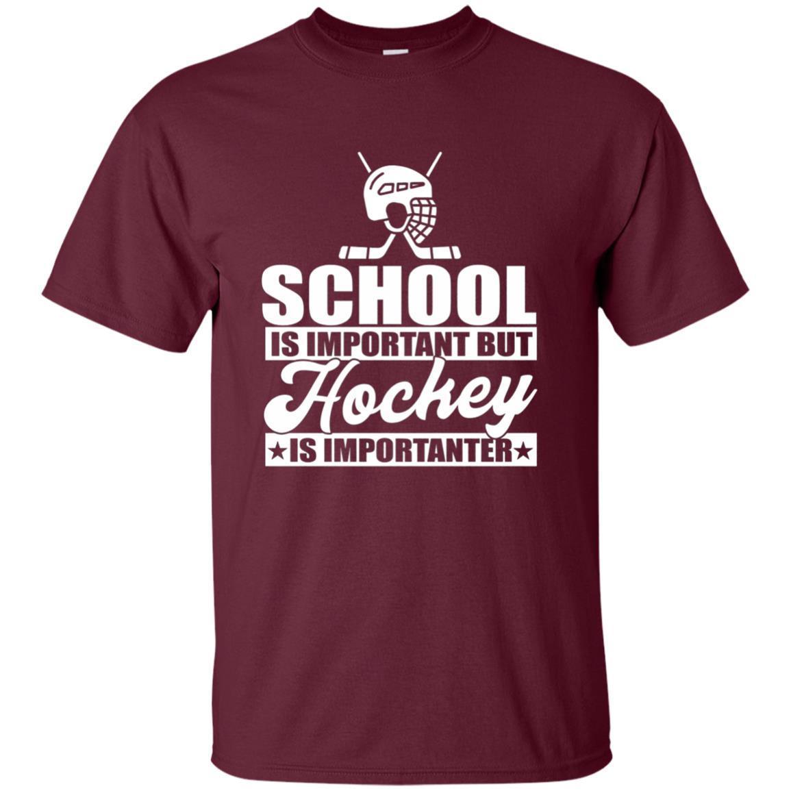 School Is Important But Hockey Is Importanter Funny T-Shirt 2 » Cool Gifts for You - Mfamilygift School Is Important But Hockey Is Importanter Funny T-Shirt 2