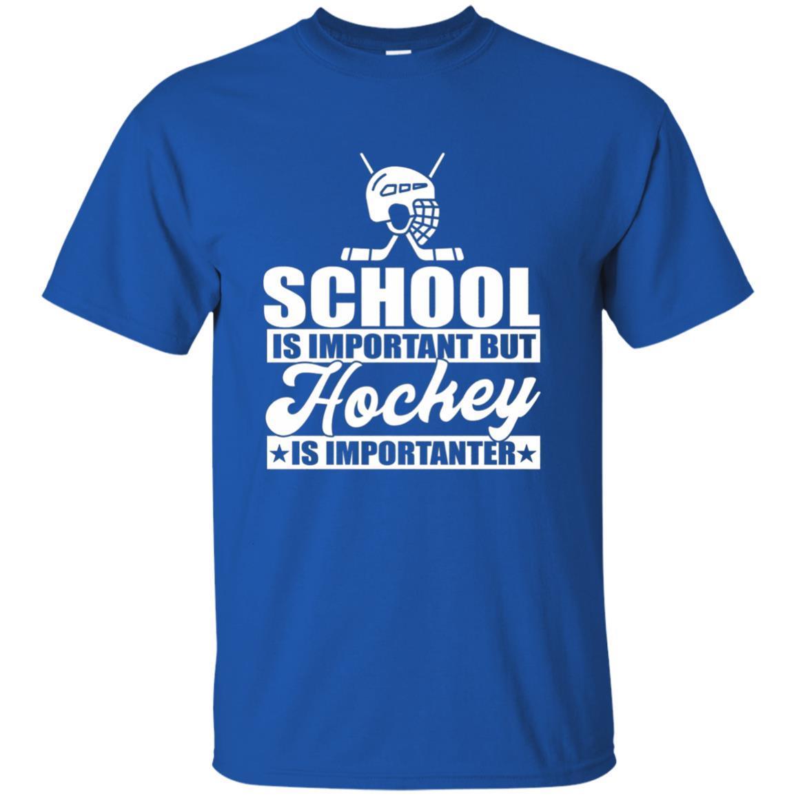 School Is Important But Hockey Is Importanter Funny T-Shirt 3 » Cool Gifts for You - Mfamilygift School Is Important But Hockey Is Importanter Funny T-Shirt 3