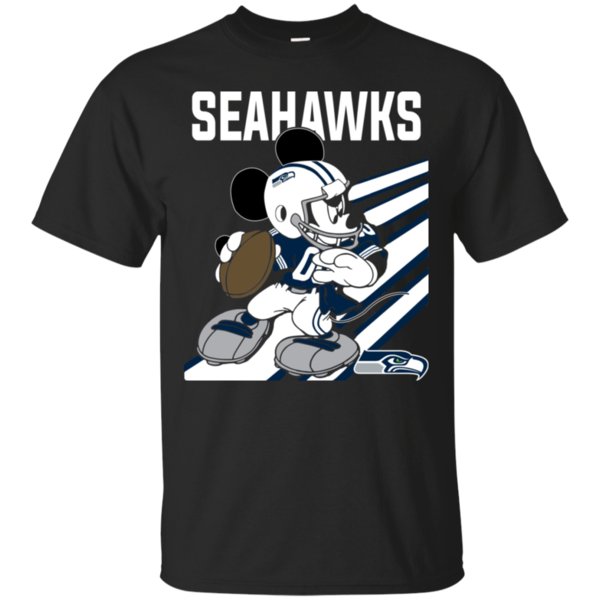 Seattle Seahawks Mickey Mouse Disney Nfl Shirt Cotton Shirt