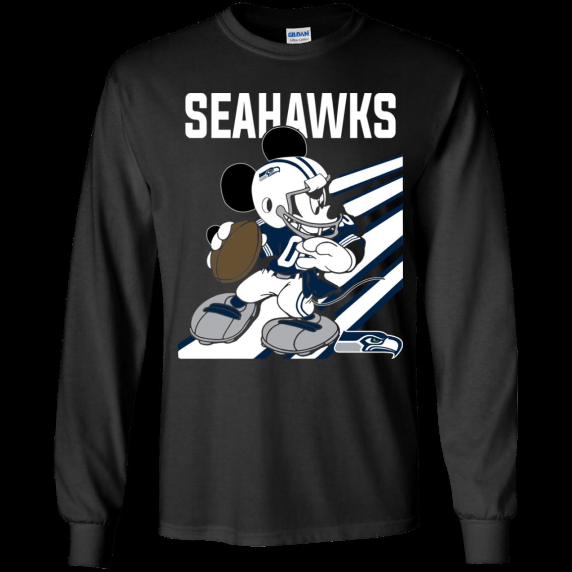 Seattle Seahawks Mickey Mouse Disney Nfl Shirt Youth Ls Shirt Seattle Seahawks Mickey Mouse Disney Nfl Shirt Youth Ls Shirt