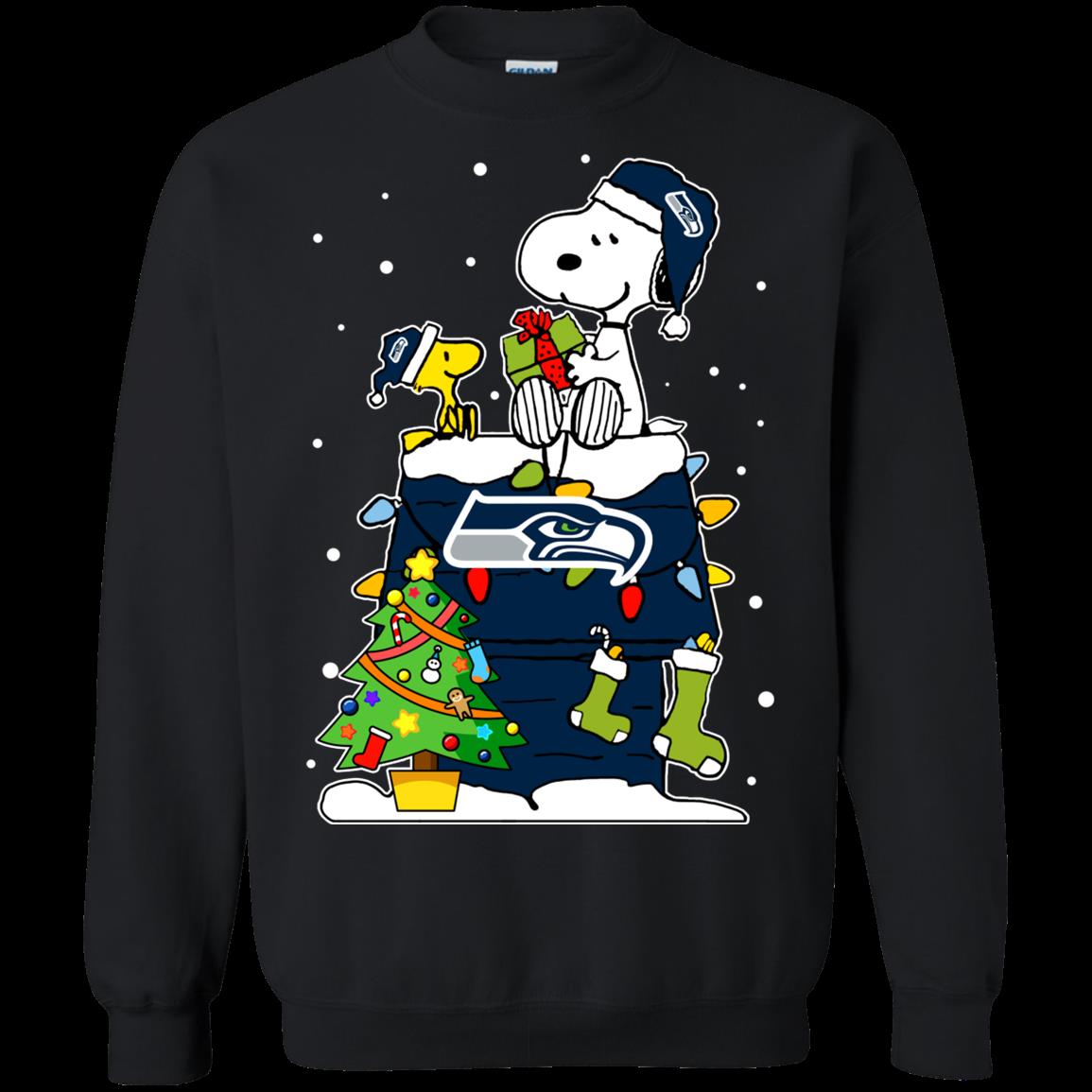 Seattle Seahawks Ugly Christmas Sweaters Snoopy T Shirt Hoodies Sweatshirt
