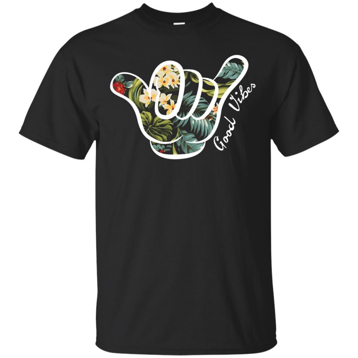 Shaka Good Vibes Funny Brah Hang Loose Aloha Floral T-Shirt