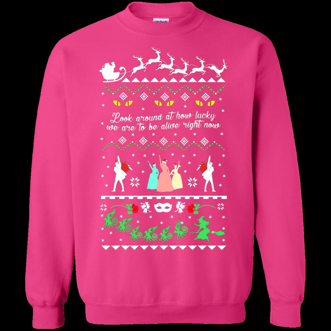S Look How Lucky We Are Alive Now Hamilton Lin Manuel Miranda Ugly Christmas Shirts T Shirt Hoodies Sweatshirt 3 » Cool Gifts for You - Mfamilygift S Look How Lucky We Are Alive Now Hamilton Lin Manuel Miranda Ugly Christmas Shirts T Shirt Hoodies Sweatshirt 3