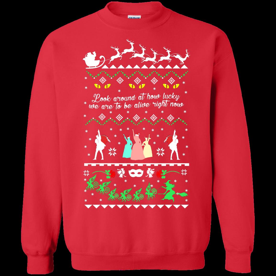 S Look How Lucky We Are Alive Now Hamilton Lin Manuel Miranda Ugly Christmas Shirts T Shirt Hoodies Sweatshirt 4 » Cool Gifts for You - Mfamilygift S Look How Lucky We Are Alive Now Hamilton Lin Manuel Miranda Ugly Christmas Shirts T Shirt Hoodies Sweatshirt 4