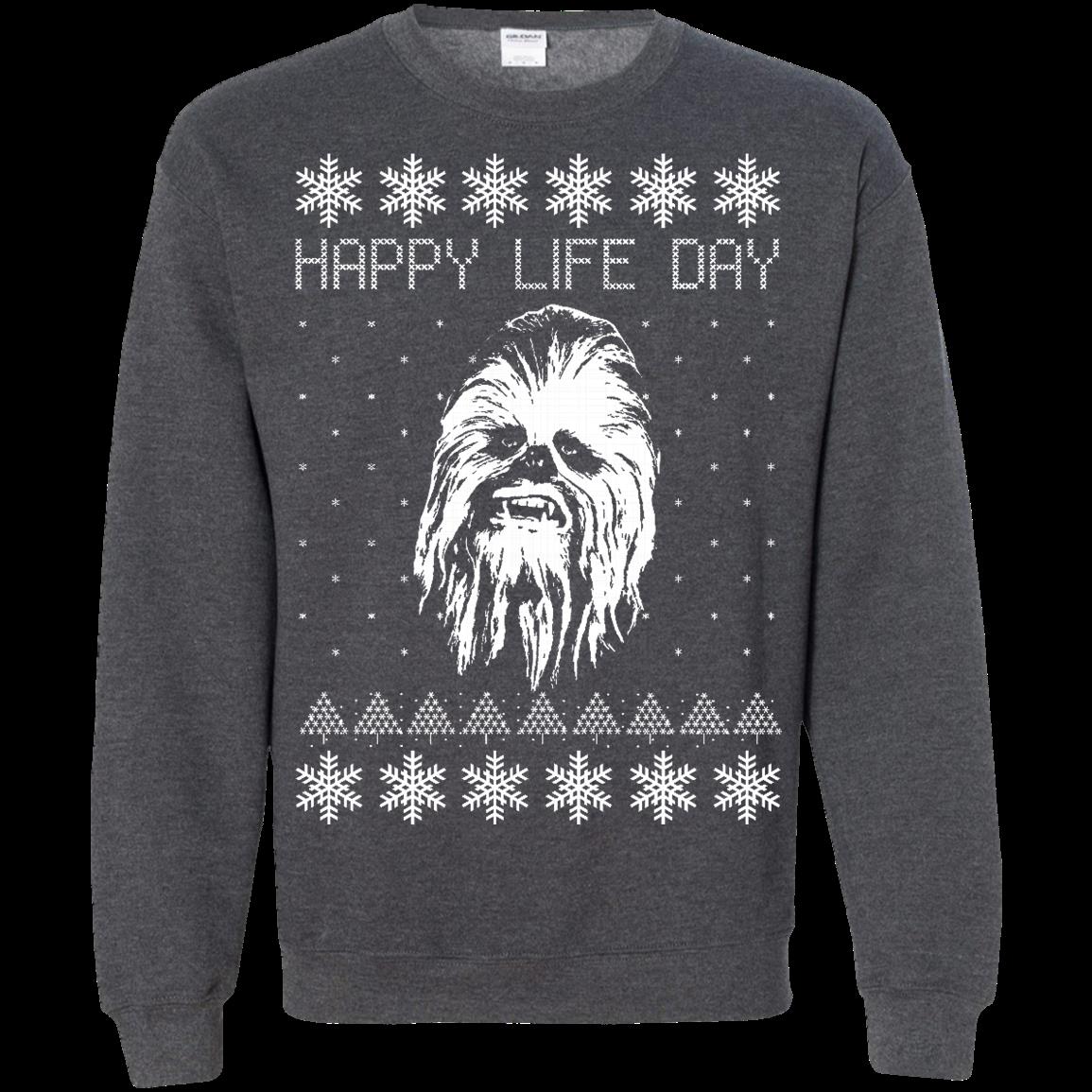 S S Happy Life Day Chewbacca Star Wars Christmas Shirts T Shirt Hoodies Sweatshirt 2 » Cool Gifts for You - Mfamilygift S S Happy Life Day Chewbacca Star Wars Christmas Shirts T Shirt Hoodies Sweatshirt 2