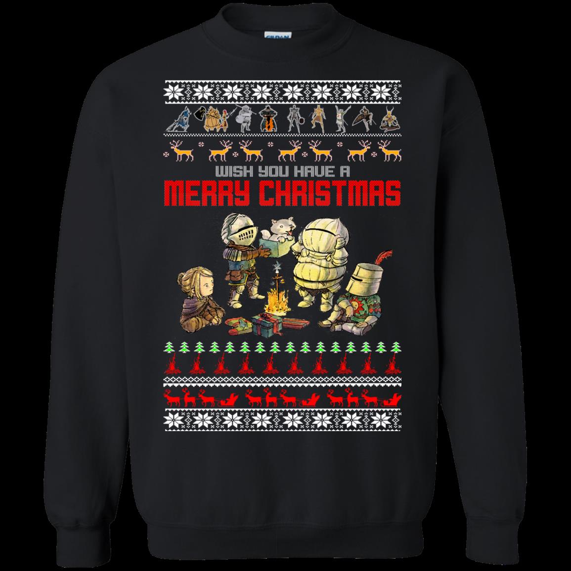 S Wish You Have A Merry Christmas Dark Souls Ugly Christmas Shirts T Shirt Hoodies Sweatshirt