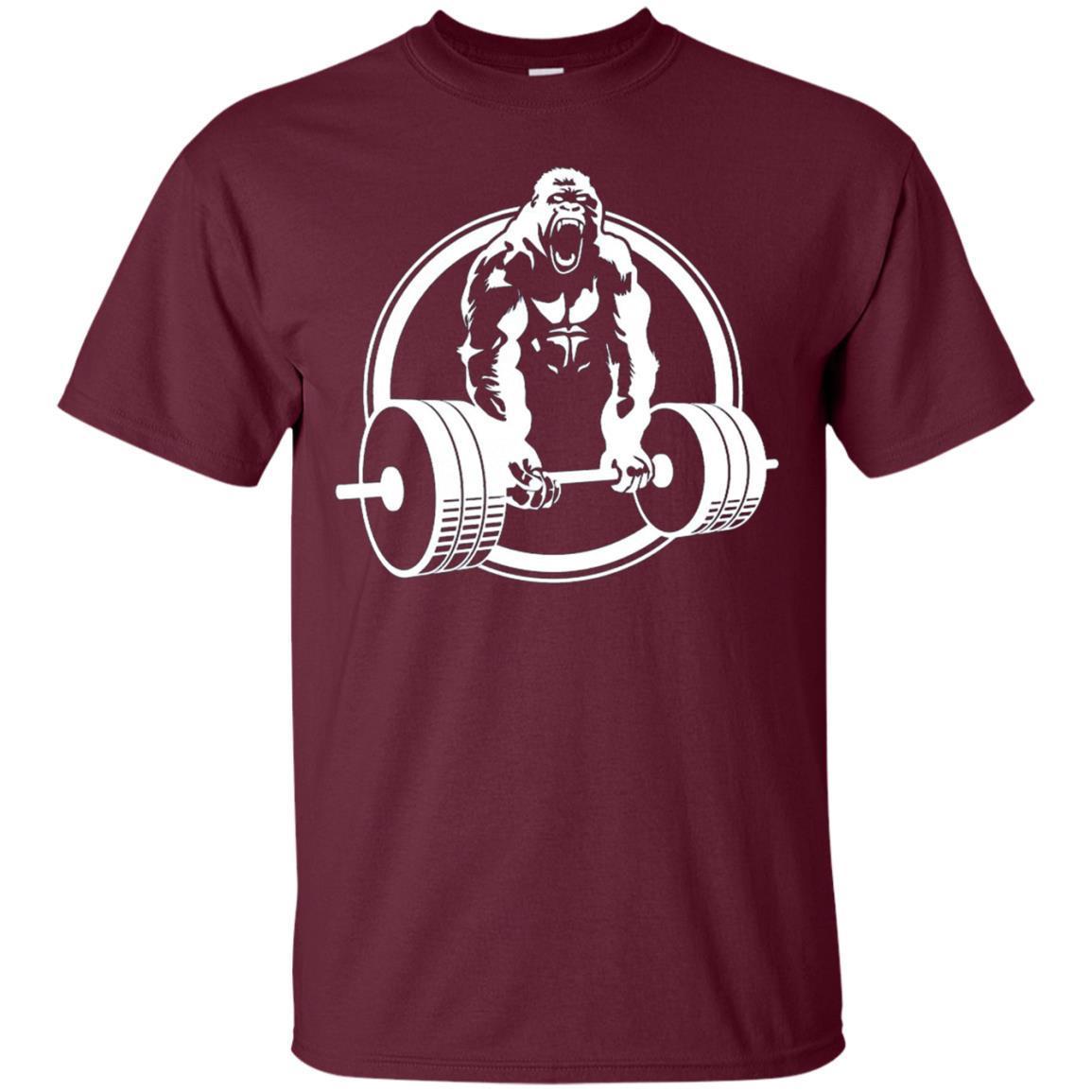 Shirtwerks Deadlift Gorilla Fitness T-Shirt 1 » Cool Gifts for You - Mfamilygift Shirtwerks Deadlift Gorilla Fitness T-Shirt 1