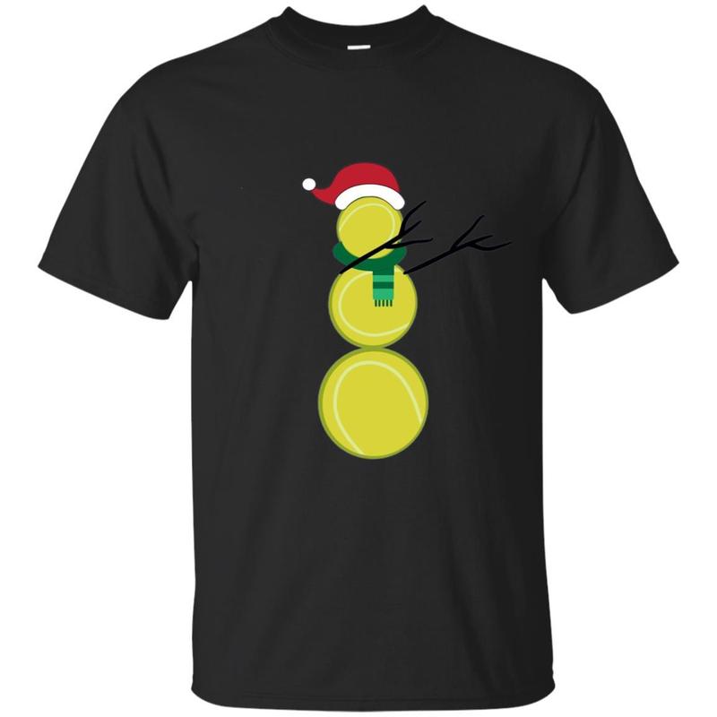 Shop Dabbing Snowman Christmas T-Shirt Funny Tennis Player Coach