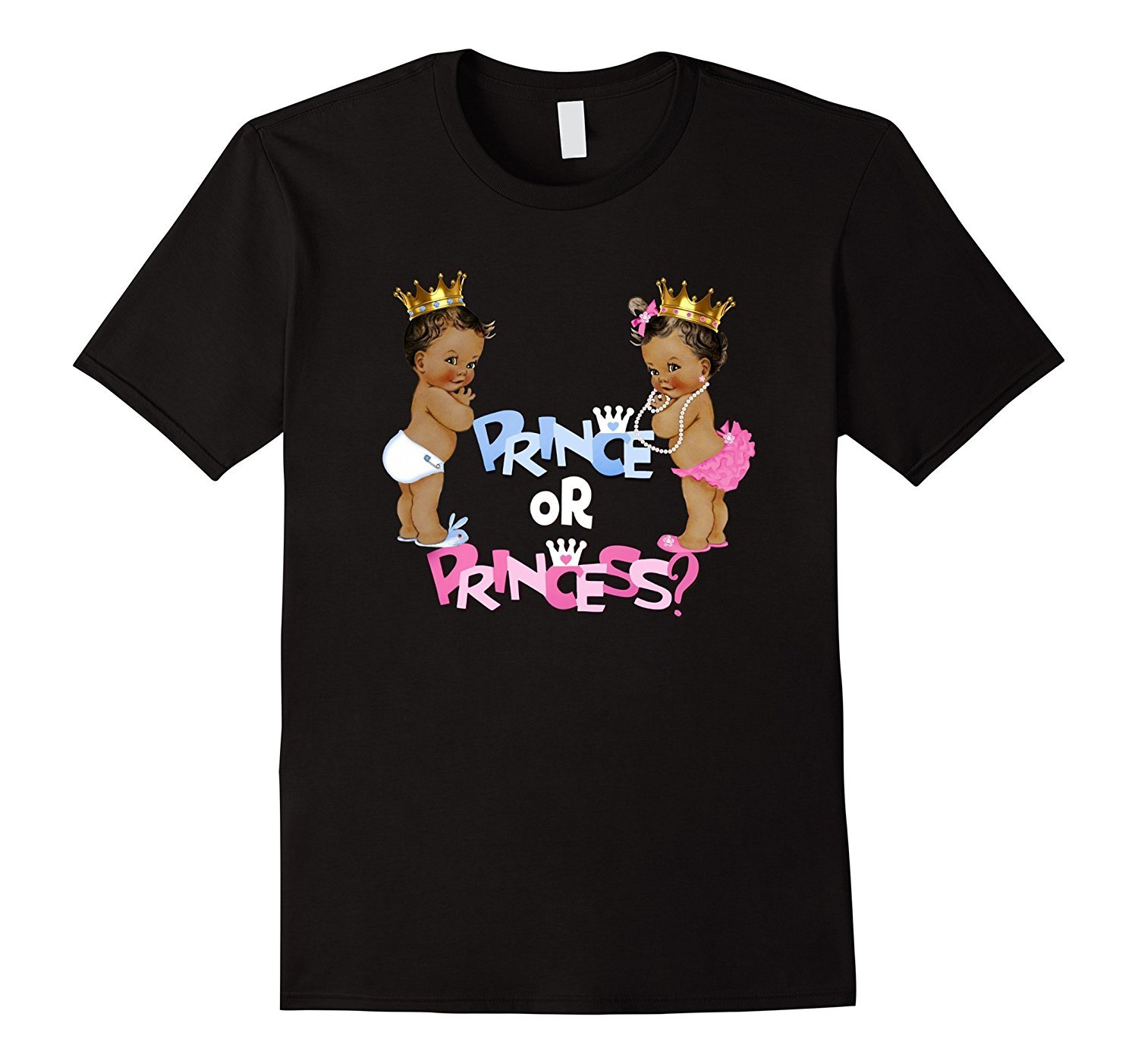 Cute Ethnic Prince Or Princess Baby Gender Reveal T-Shirt