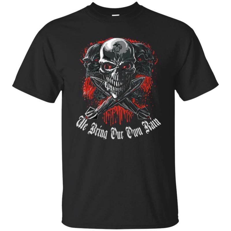 Shop From 1000 Unique Debran Shirts- We Bring Our Rain – Usmc Mortar Man T-Shirt