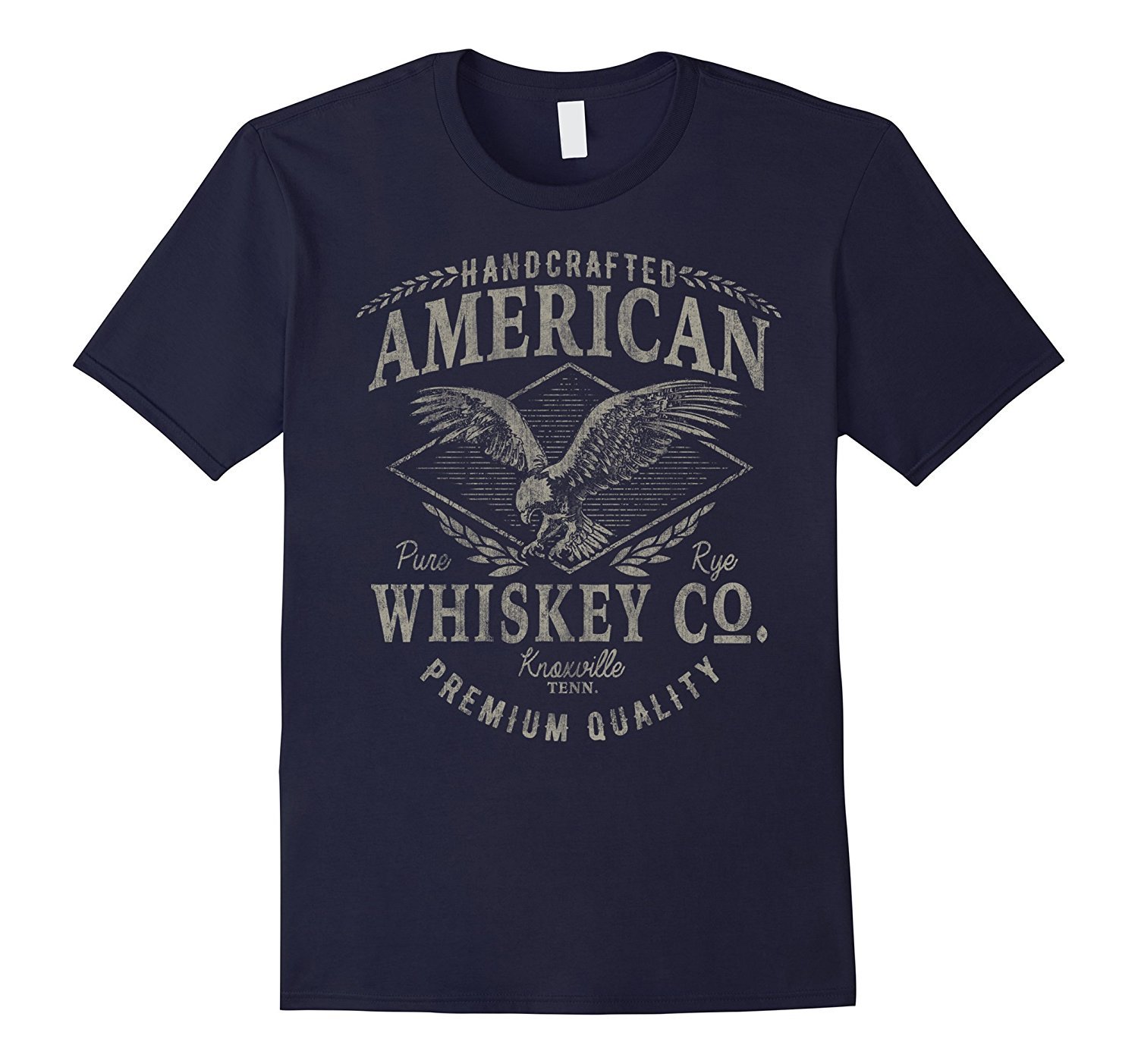 Handcrafted American Whiskey Eagle Vintage Graphic T-Shirt 1 » Cool Gifts for You - Mfamilygift Handcrafted American Whiskey Eagle Vintage Graphic T-Shirt 1
