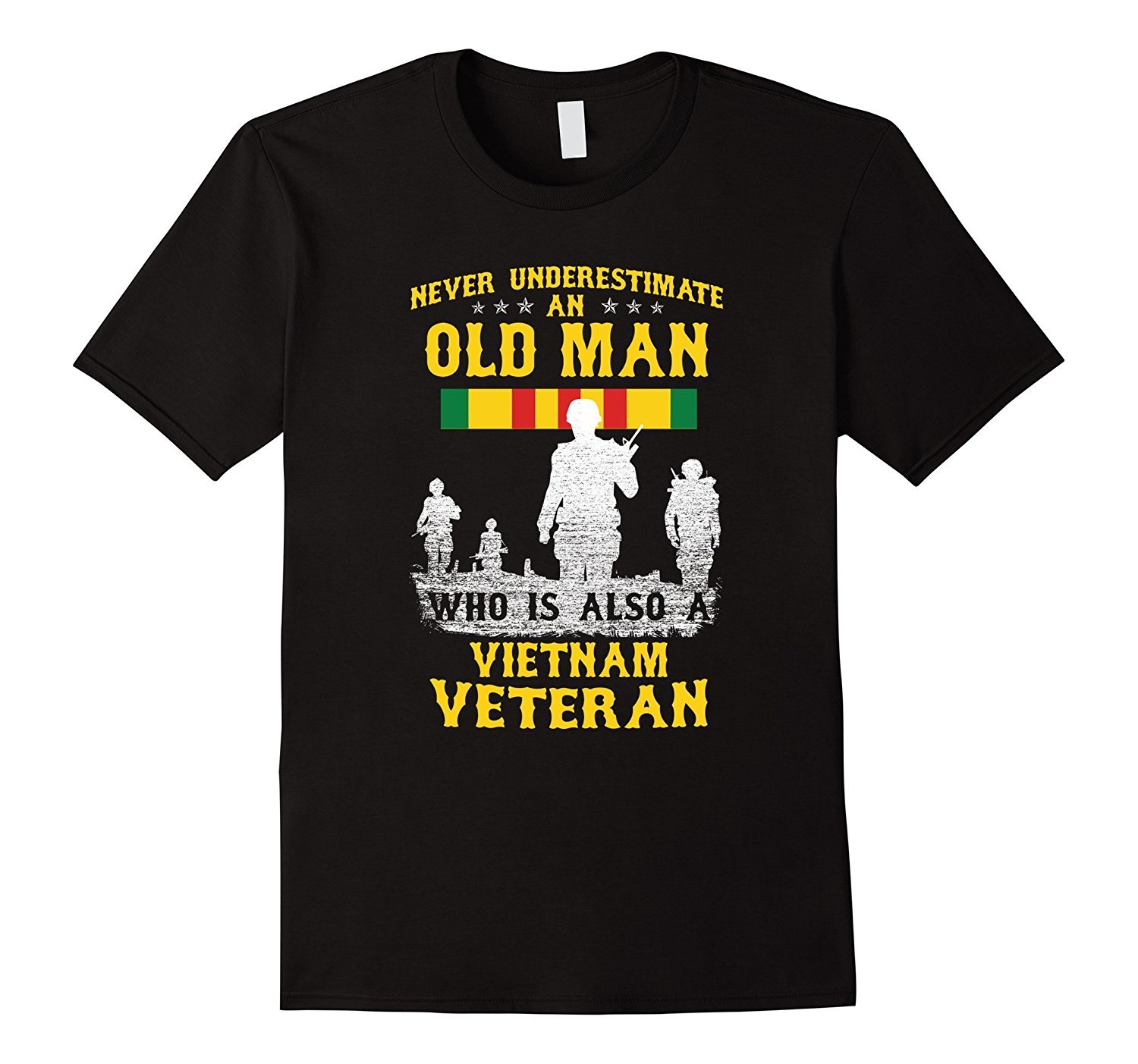 Mens Never Underestimate An Old Man Vietnam Veteran – Gift Tee Mens Never Underestimate An Old Man Vietnam Veteran – Gift Tee
