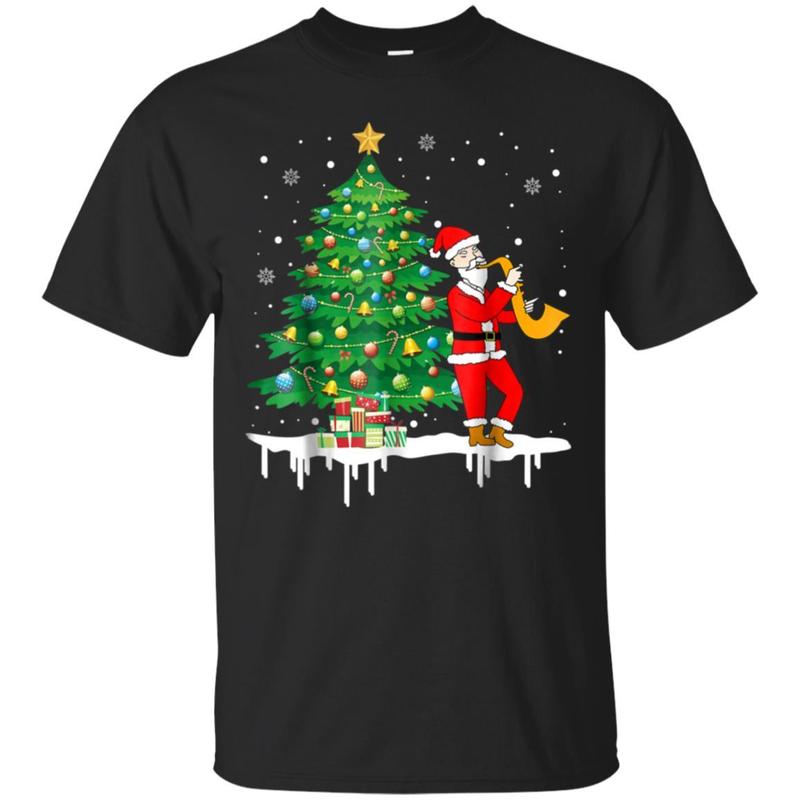 Shop From 1000 Unique Santa Claus Playing Saxophone Funny Cool T-Shirt Gift