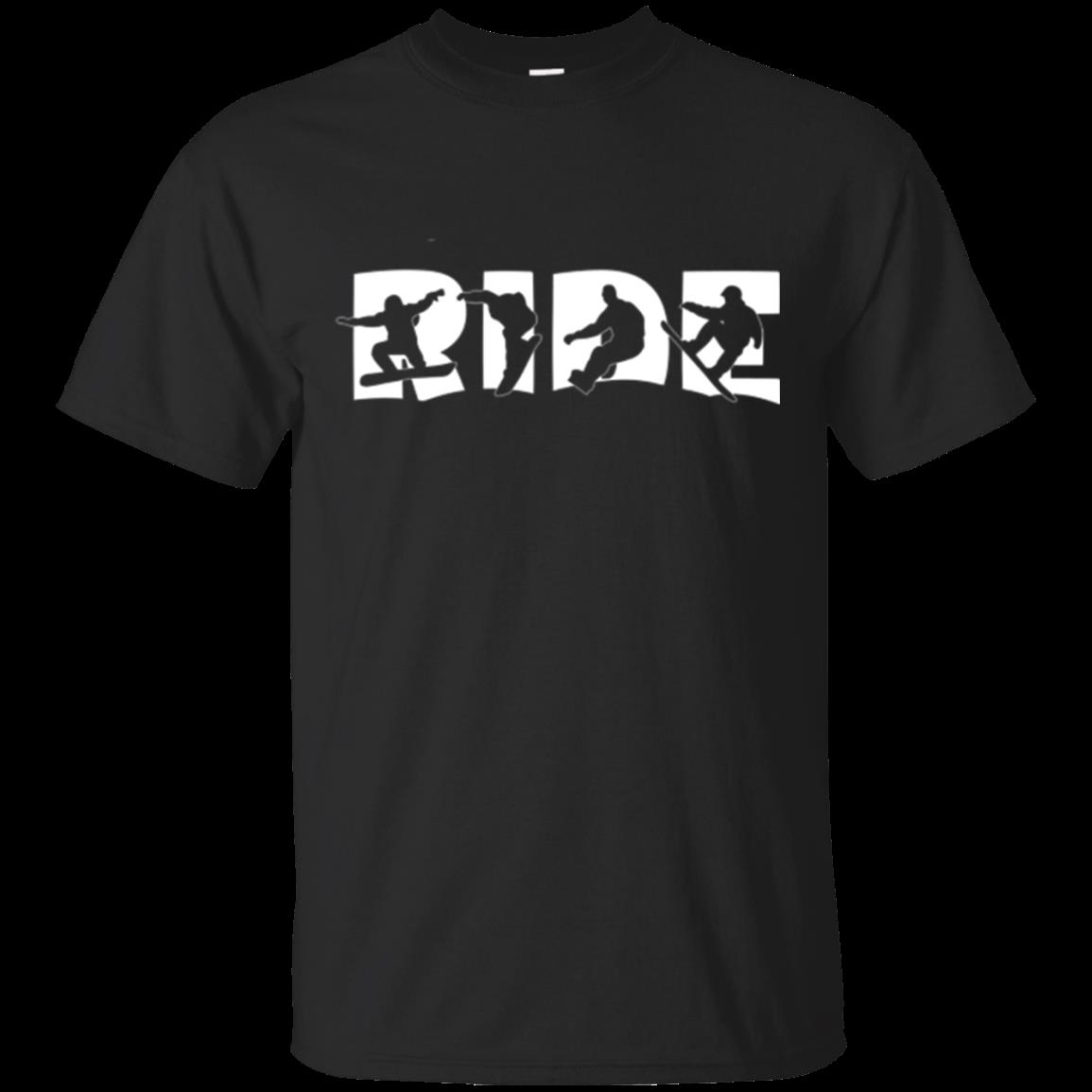 Shop Ride Snowboard T Shirt, Silhouette Snowboarding Graphic Tee