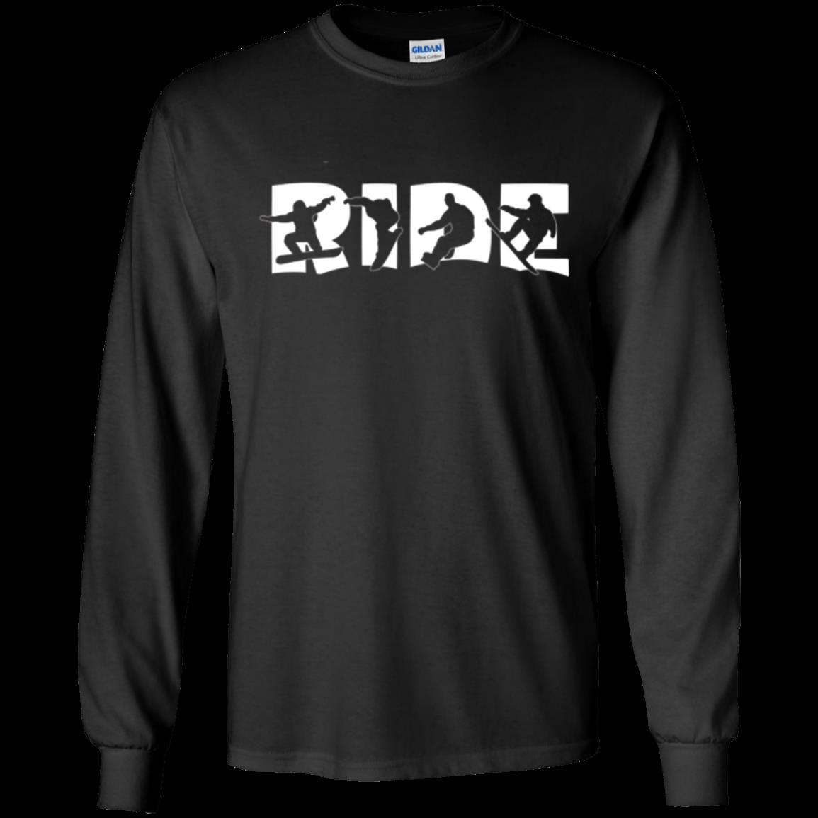 Shop Ride Snowboard T Shirt, Silhouette Snowboarding Graphic Tee 4 » Cool Gifts for You - Mfamilygift Shop Ride Snowboard T Shirt, Silhouette Snowboarding Graphic Tee 4