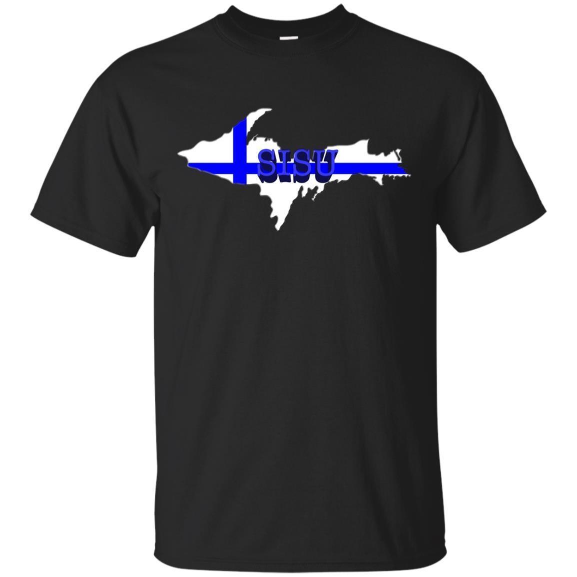 Sisu Finland Flag Upper Peninsula Tshirt Finnish Yoopers