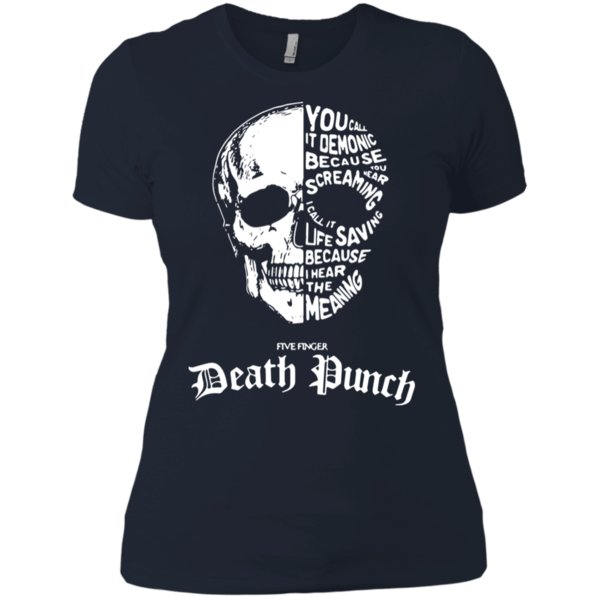 Skull Five Finger Death Punch Shirt Ladies’ Boyfriend Shirt 1 » Cool Gifts for You - Mfamilygift Skull Five Finger Death Punch Shirt Ladies’ Boyfriend Shirt 1