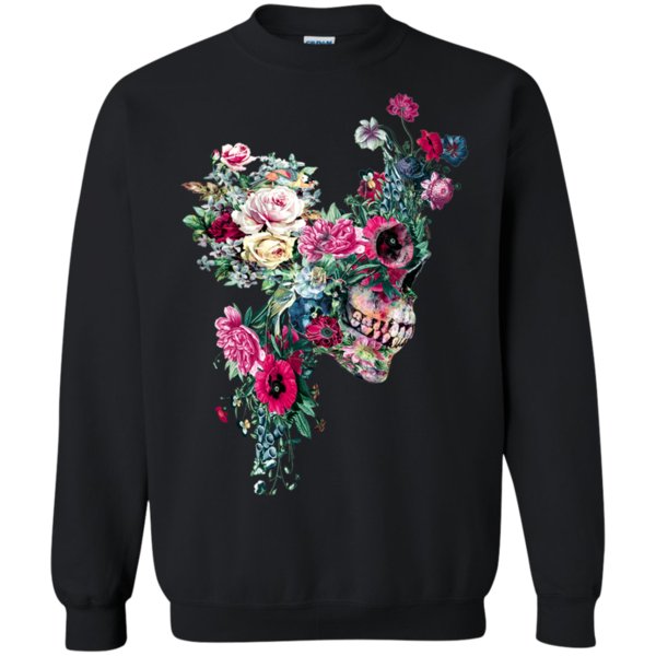 Skull Floral Funny Shirt Sweatshirt Skull Floral Funny Shirt Sweatshirt