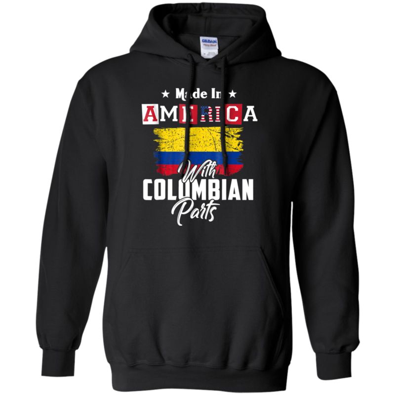 Fortuitous Made In America Colombian Parts Hearts Colombia Flag Hoodie