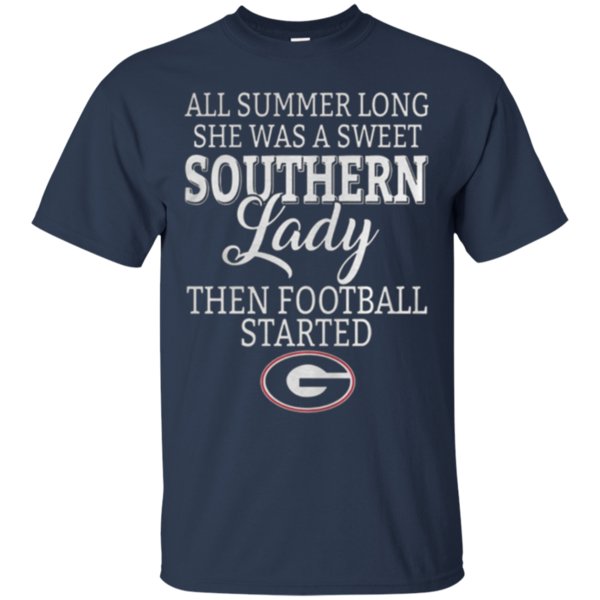 Georgia Bulldogs All Summer Long She Was A Sweet Southern Lady Then Football Started T-Shirt Moano Store 1 » Cool Gifts for You - Mfamilygift Georgia Bulldogs All Summer Long She Was A Sweet Southern Lady Then Football Started T-Shirt Moano Store 1