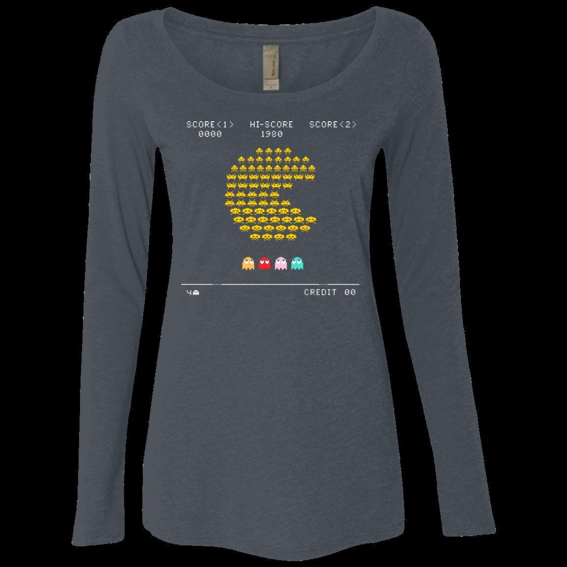 Great Pacman Invaders Women’S Triblend Long Sleeve Shirt 1 » Cool Gifts for You - Mfamilygift Great Pacman Invaders Women’S Triblend Long Sleeve Shirt 1