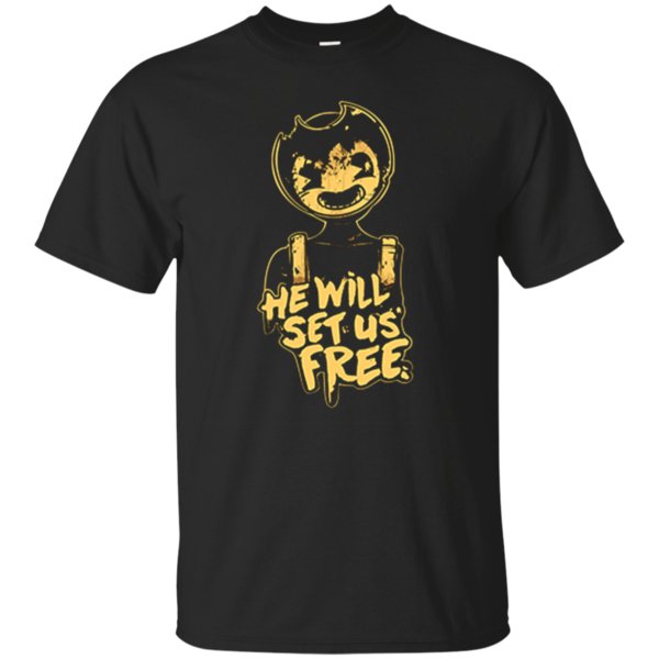 He Will Set Us Free Bendy And The Ink Machine T-Shirt – Moano Store He Will Set Us Free Bendy And The Ink Machine T-Shirt – Moano Store