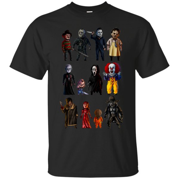 Icons Of Horror Slasher, Killers, Freddy Krueger, Jason Voorhees, Michael Myers, Leatherface, Pinhead T-Shirt Moano Store