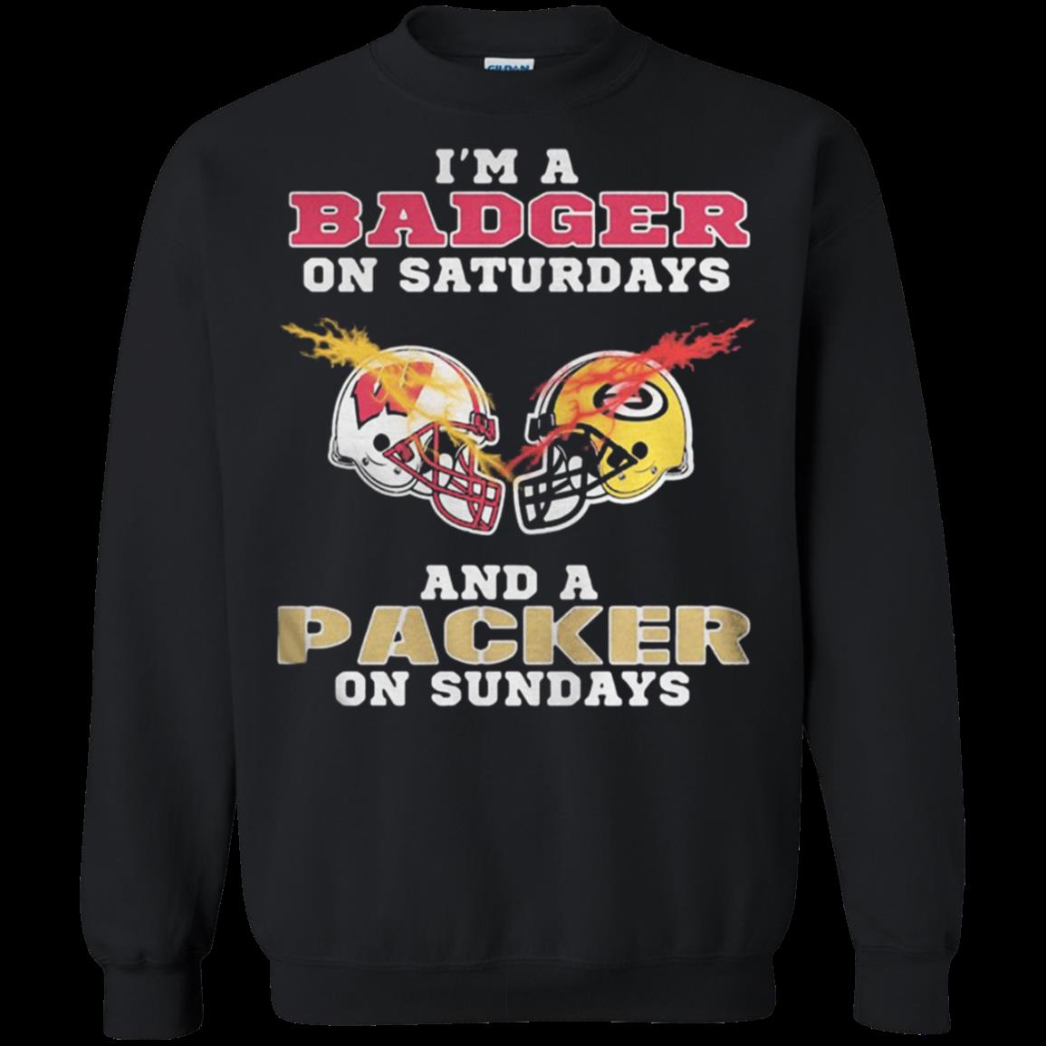 I’M A Badger On Saturdays And A Packer On Sundays Sweatshirt Moano Store