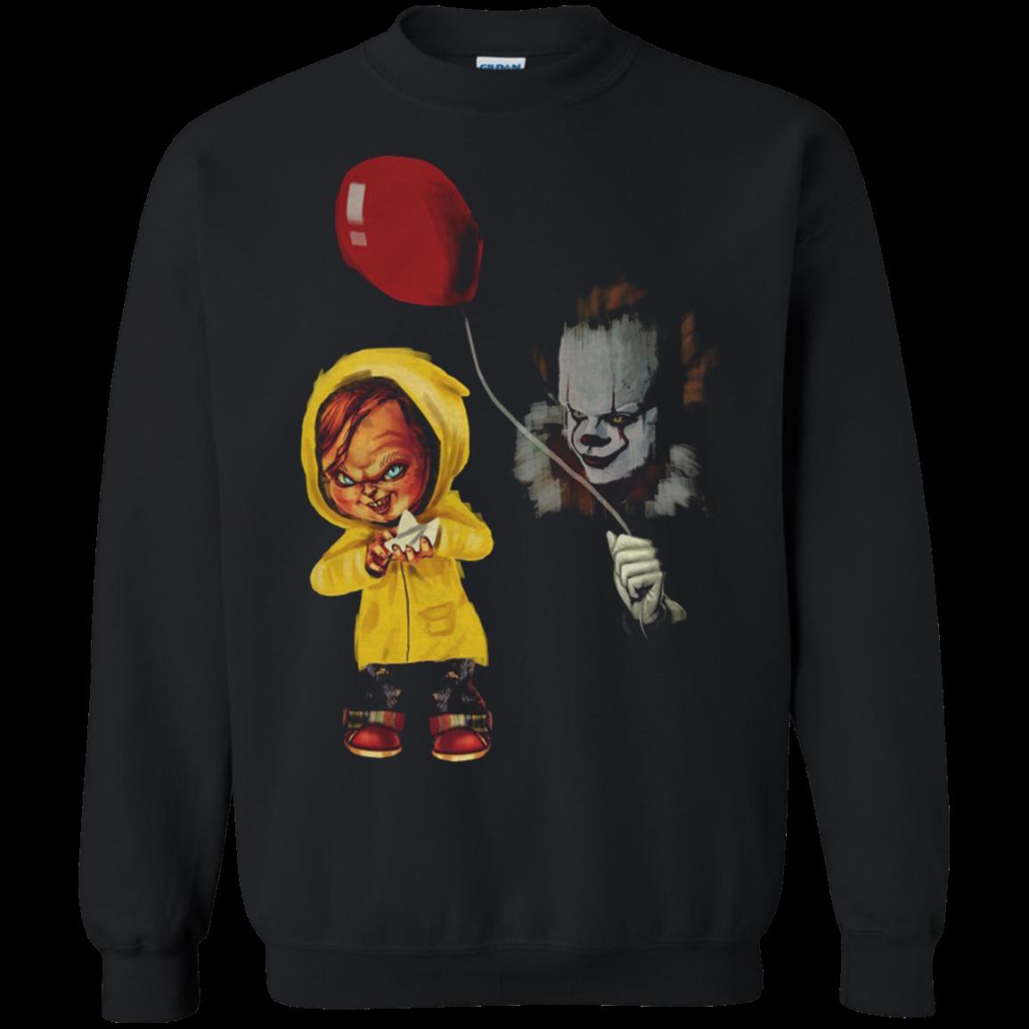 It Stephen King – Chucky And Pennywise Halloween Sweatshirt – Moano Store