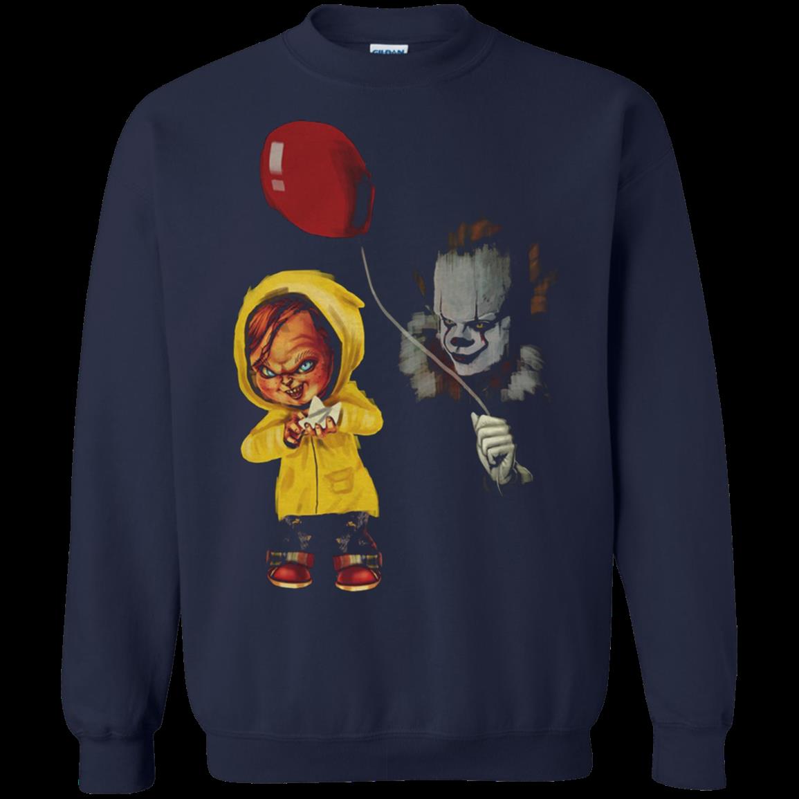It Stephen King – Chucky And Pennywise Halloween Sweatshirt – Moano Store 1 » Cool Gifts for You - Mfamilygift It Stephen King – Chucky And Pennywise Halloween Sweatshirt – Moano Store 1