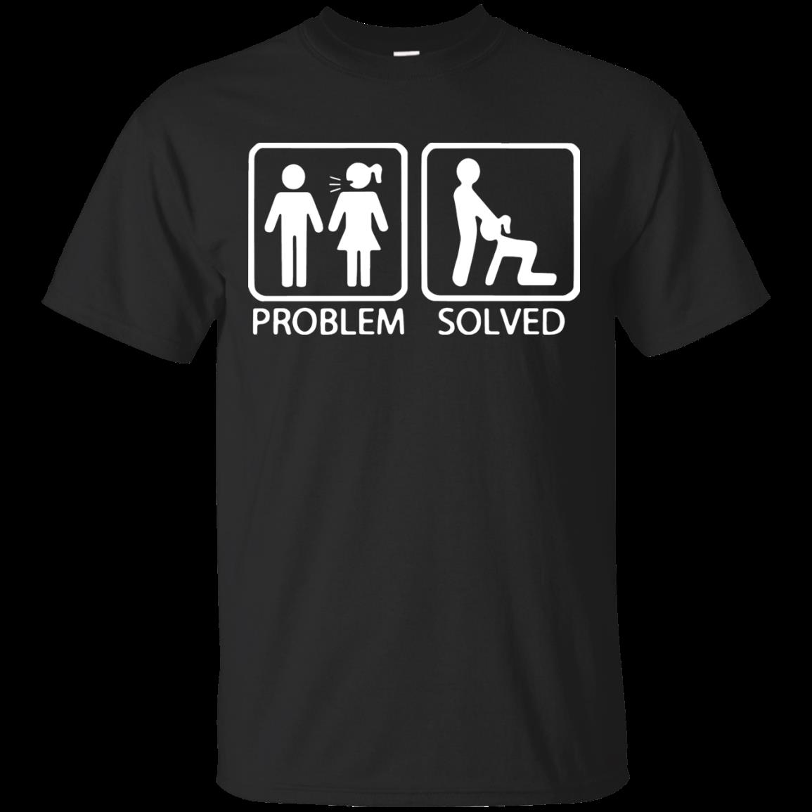 Limited Husband And Wife Problem Solved Funny Offensive Shirt Cotton T Shirt