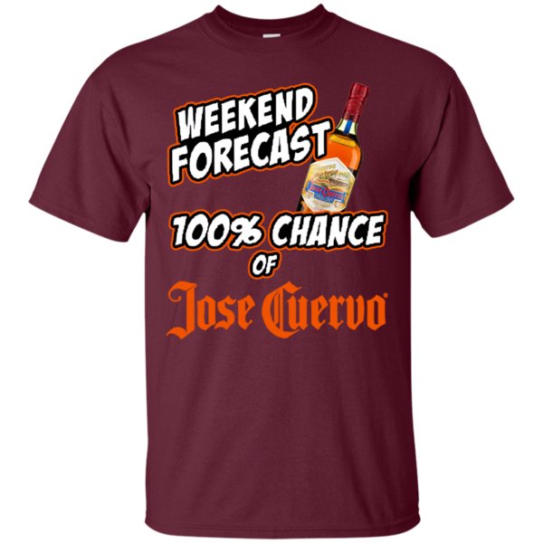 Weekend Forecast 100% Chance Of Jose Cuervo Tequila T Shirt Hoodie Sweater 2 » Cool Gifts for You - Mfamilygift Weekend Forecast 100% Chance Of Jose Cuervo Tequila T Shirt Hoodie Sweater 2
