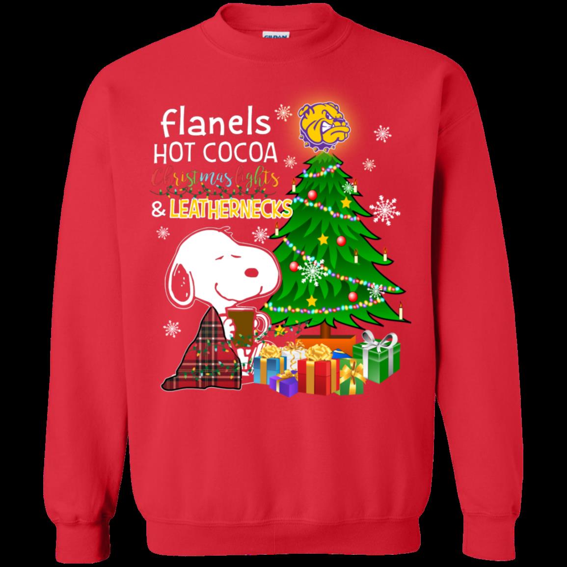 Western Illinois Leathernecks Snoopy Ugly Christmas Sweater Flanels Hot Cocoa 4 » Cool Gifts for You - Mfamilygift Western Illinois Leathernecks Snoopy Ugly Christmas Sweater Flanels Hot Cocoa 4