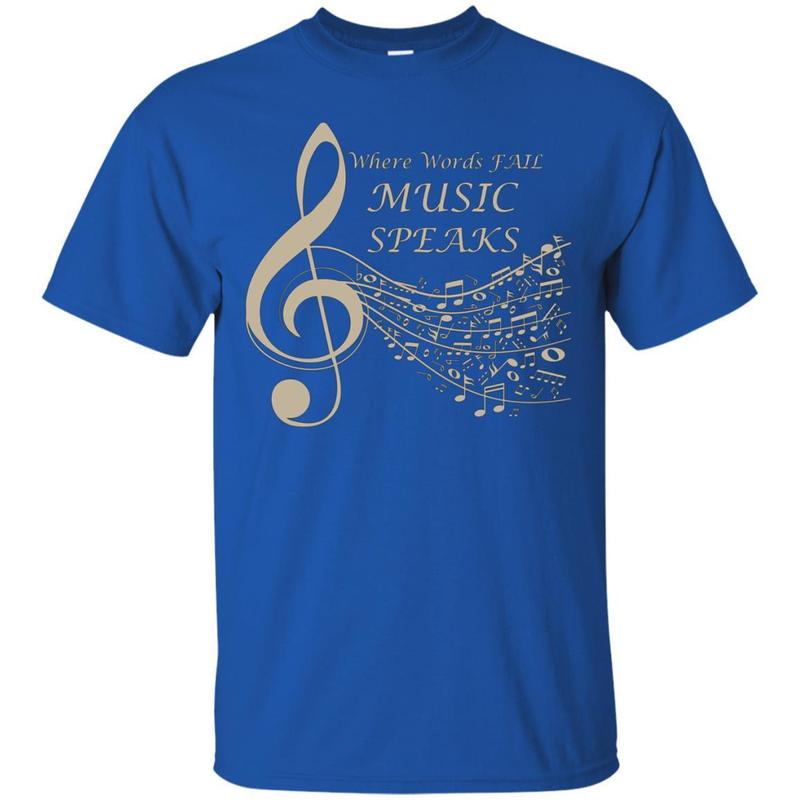 Where Words Fail Music Speaks Musical T-Shirt Music Notes 3 » Cool Gifts for You - Mfamilygift Where Words Fail Music Speaks Musical T-Shirt Music Notes 3