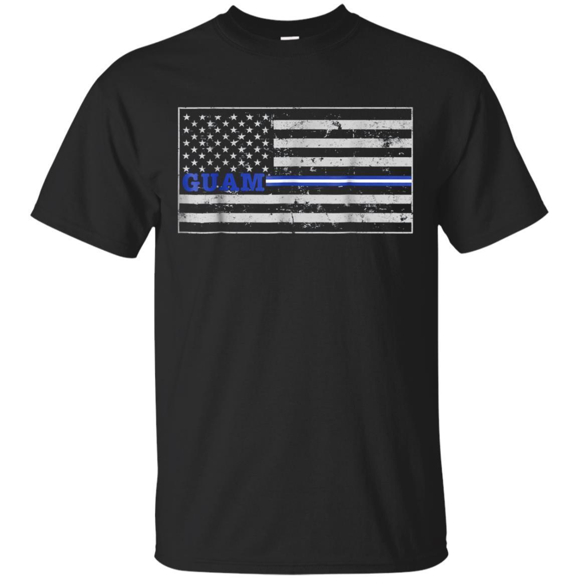 White Thin Blue Line Shirt Guam Paramedic Emt Ems