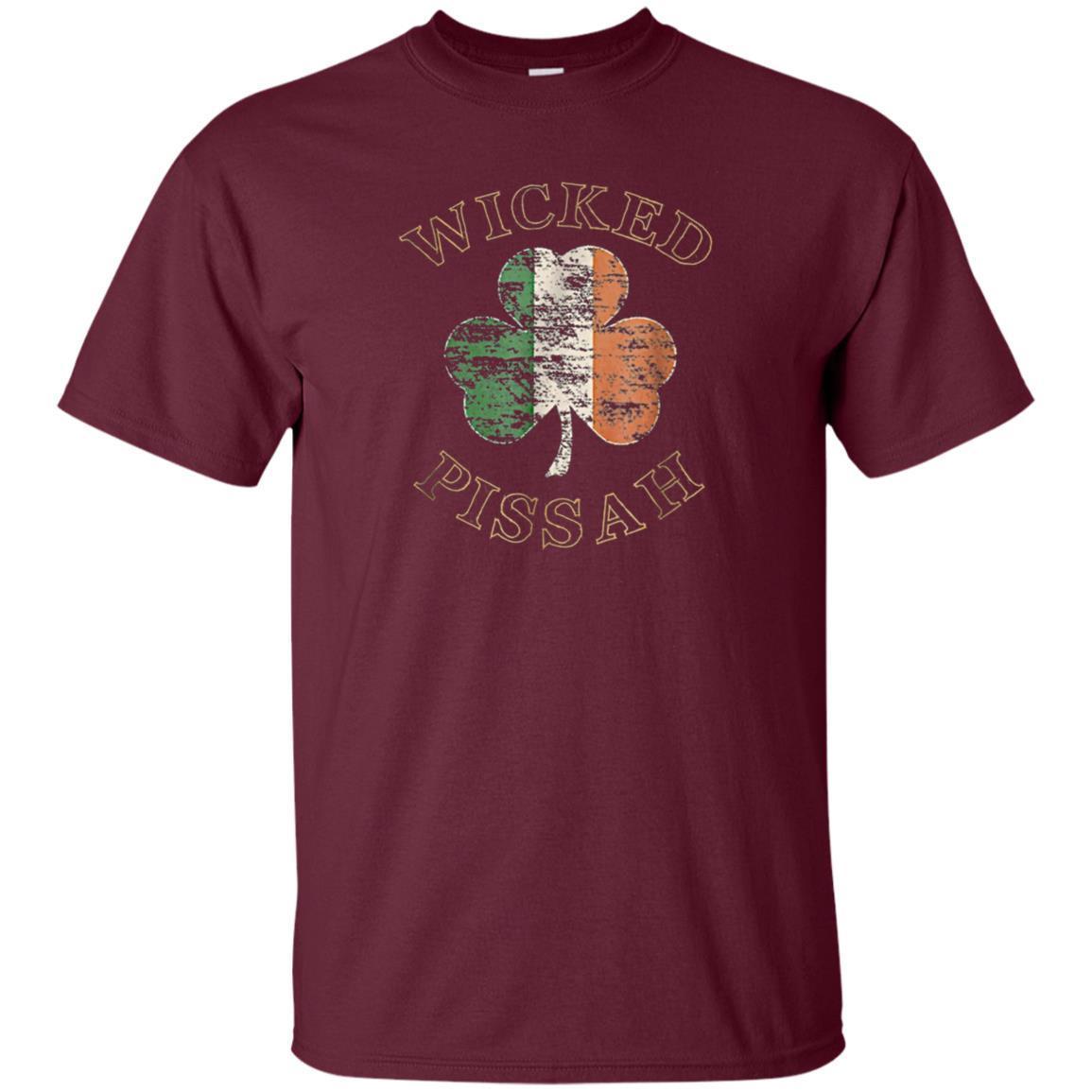 Wicked Pissah T-Shirt Distressed Irish Flag Boston Slang Tee 2 » Cool Gifts for You - Mfamilygift Wicked Pissah T-Shirt Distressed Irish Flag Boston Slang Tee 2
