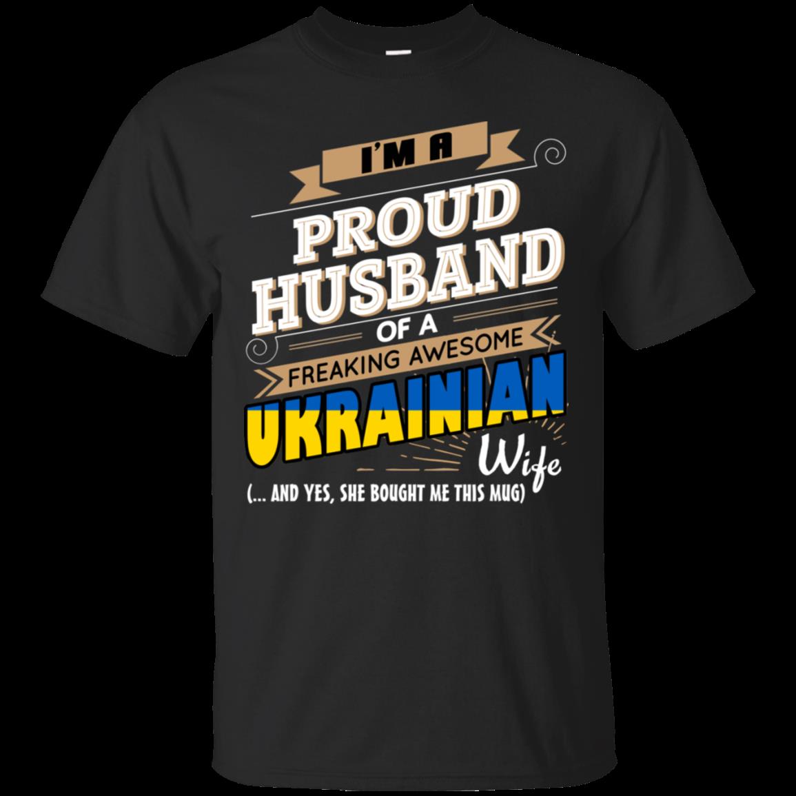Wife Ukrainian Husband Yes He Bought Me This Mug T Shirt Hoodies Sweatshirt