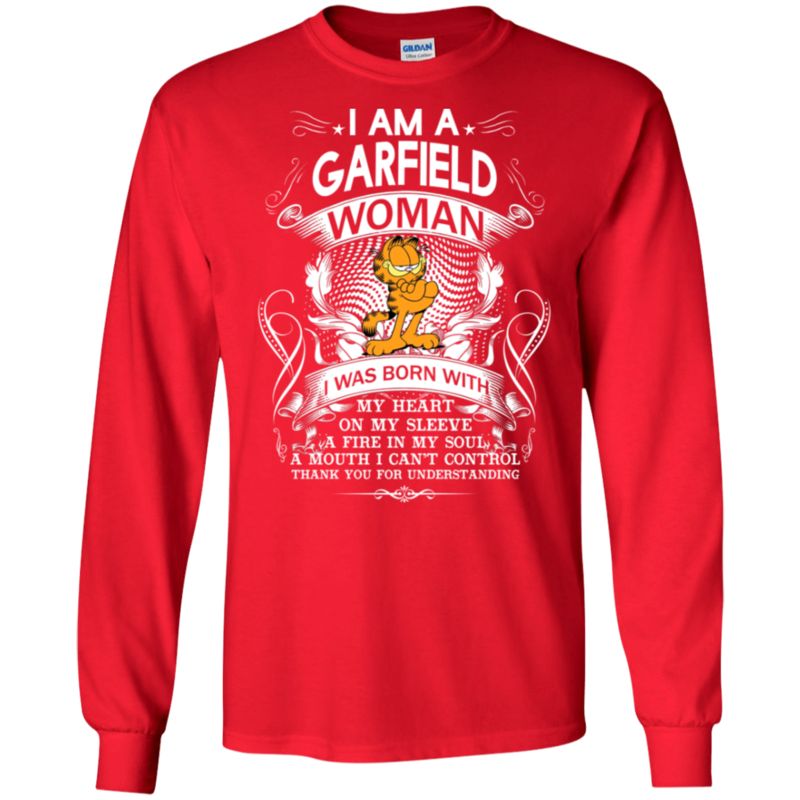 Woman Garfield I Was Born With My Heart On My Sleeve T Shirt Hoodies Sweatshirt 4 » Cool Gifts for You - Mfamilygift Woman Garfield I Was Born With My Heart On My Sleeve T Shirt Hoodies Sweatshirt 4
