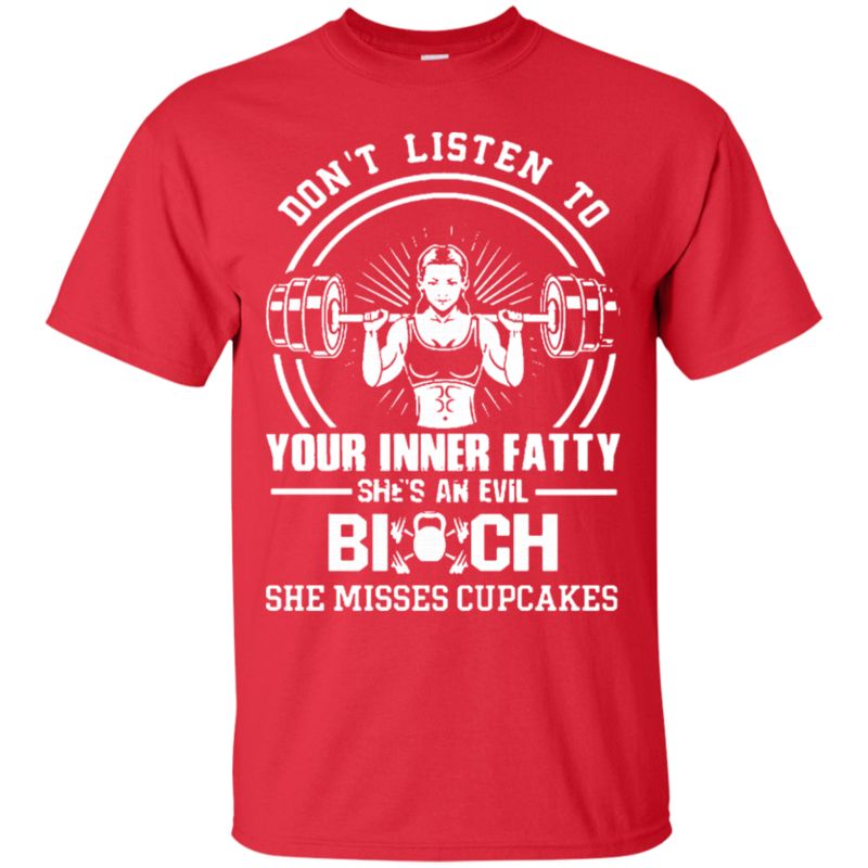Workout Dont Listen To Your Inner Fatty Shes An Evil Bitch She Misses Cupcakes T Shirt Hoodies Sweatshirt 1 » Cool Gifts for You - Mfamilygift Workout Dont Listen To Your Inner Fatty Shes An Evil Bitch She Misses Cupcakes T Shirt Hoodies Sweatshirt 1