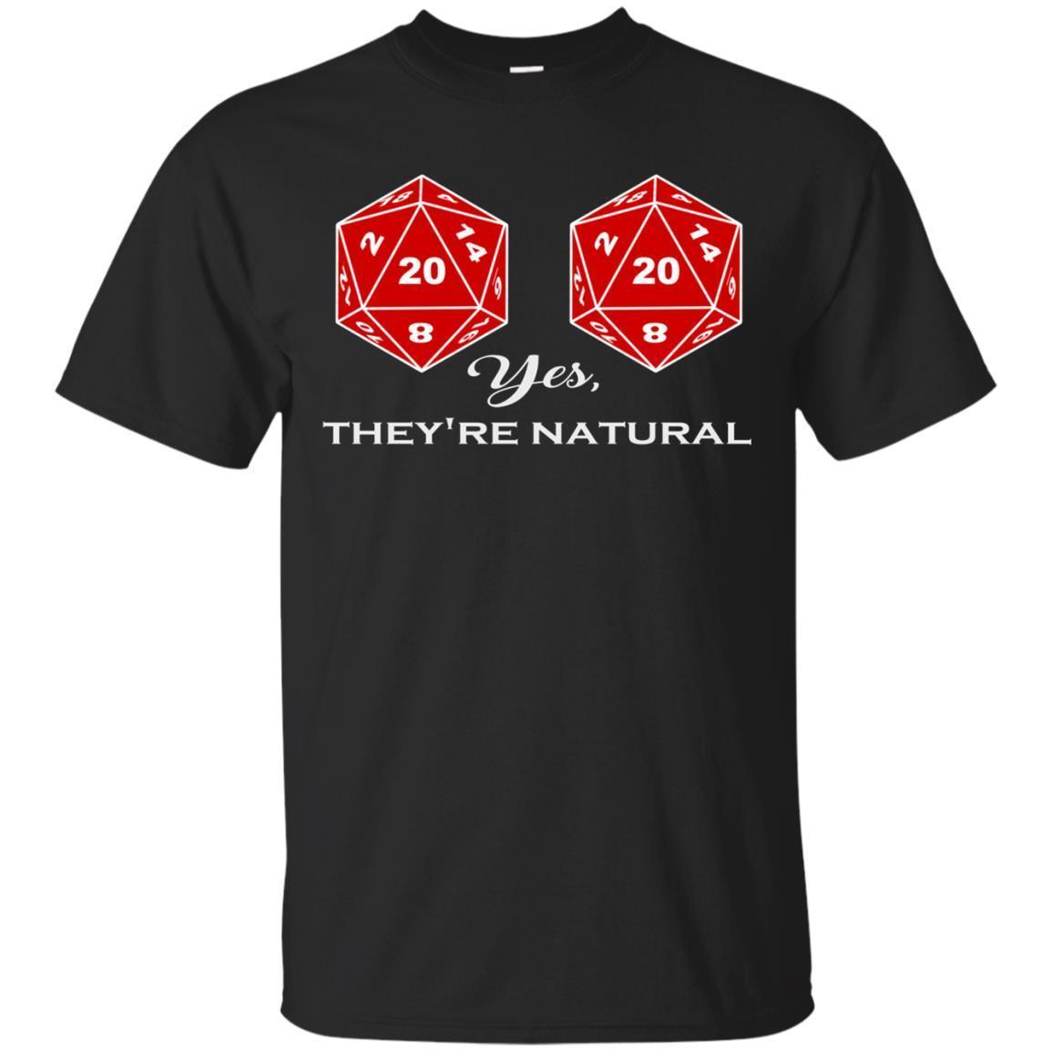 Yes, They’Re Natural Women’S Funny Gamer D20 Red Dice Tee Yes, They’Re Natural Women’S Funny Gamer D20 Red Dice Tee