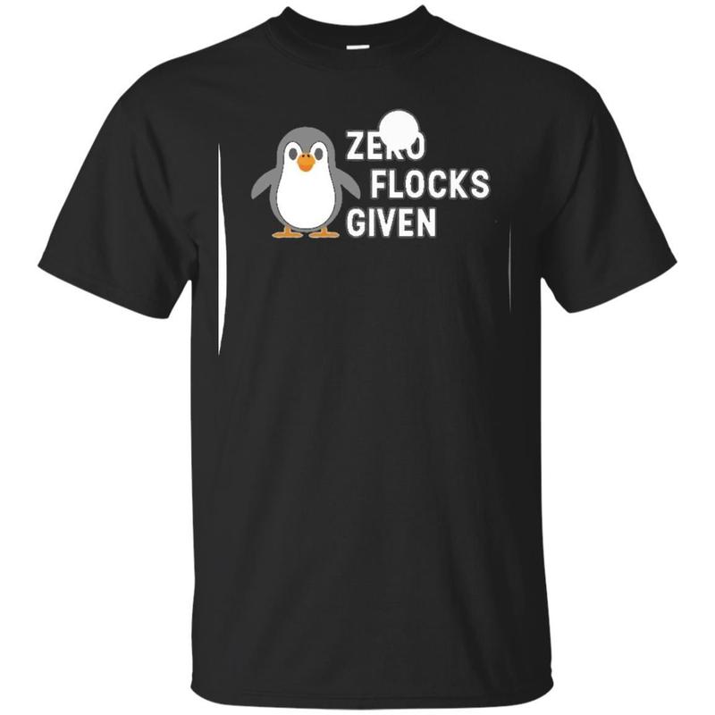 Zero Flocks Given Funny Penguin Women’S Summer Short Sleeve T-Shirt Crewneck Tees