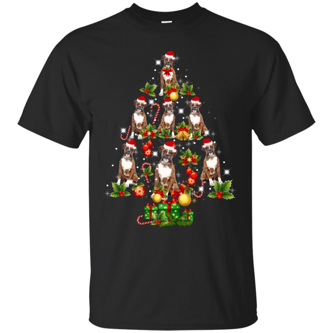Boxer Dog Christmas Tree T Shirt Xmas Gift For Boxer Dog Boxer Dog Christmas Tree T Shirt Xmas Gift For Boxer Dog