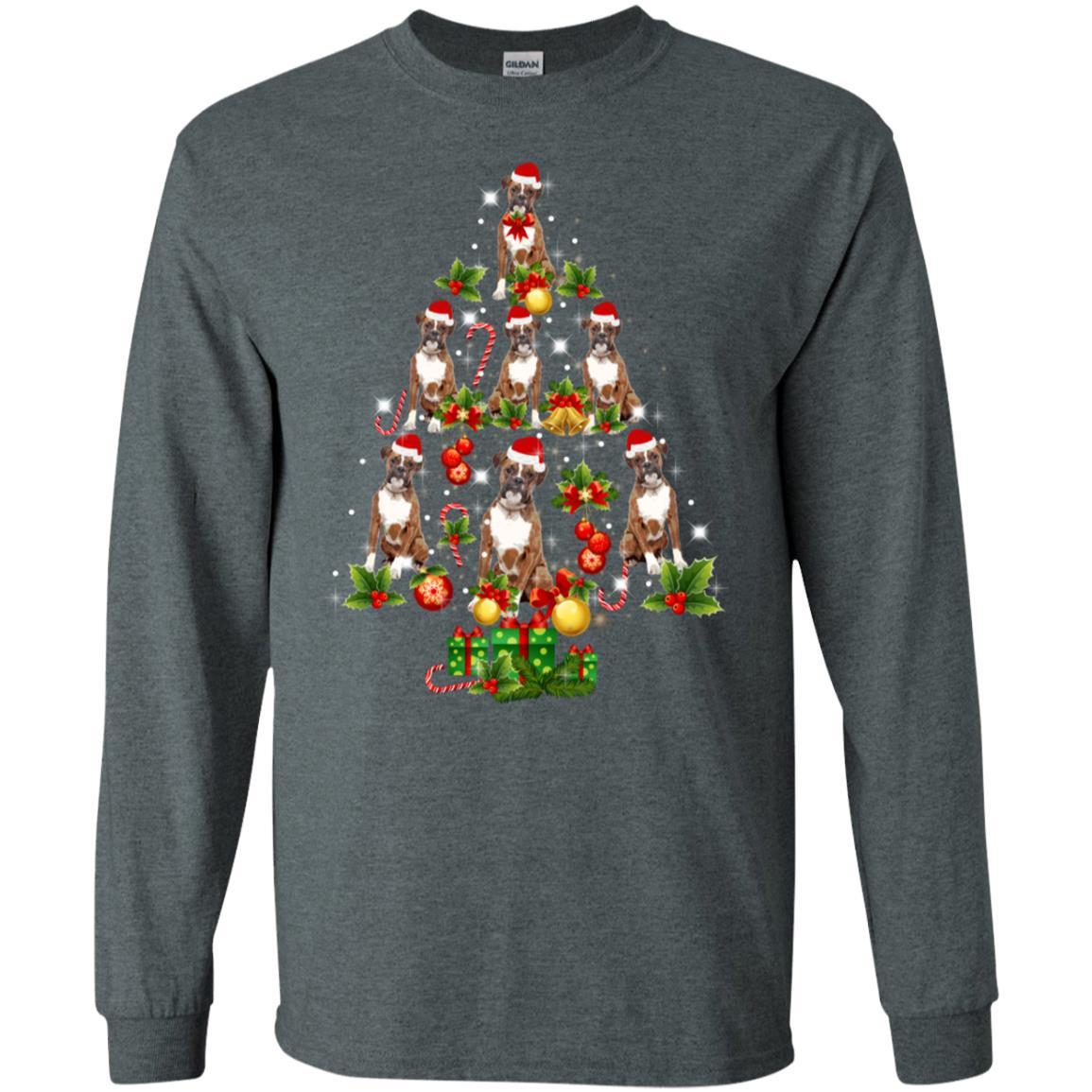 Boxer Dog Christmas Tree T Shirt Xmas Gift For Boxer Dog 2 » Cool Gifts for You - Mfamilygift Boxer Dog Christmas Tree T Shirt Xmas Gift For Boxer Dog 2