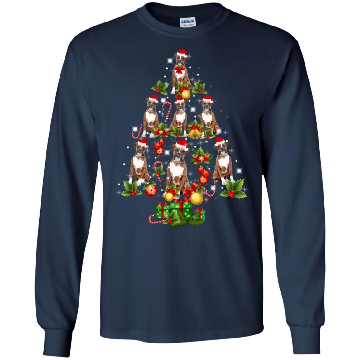 Boxer Dog Christmas Tree T Shirt Xmas Gift For Boxer Dog 3 » Cool Gifts for You - Mfamilygift Boxer Dog Christmas Tree T Shirt Xmas Gift For Boxer Dog 3
