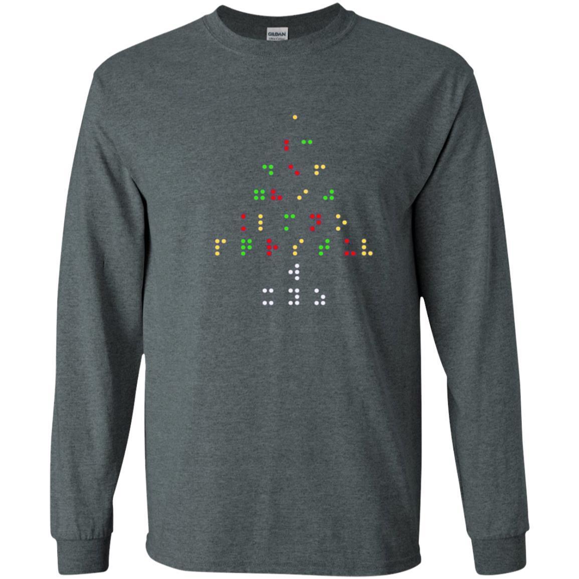Braille Alphabet Christmas Tree T-shirt Gift Apparel 2 » Cool Gifts for You - Mfamilygift Braille Alphabet Christmas Tree T-shirt Gift Apparel 2