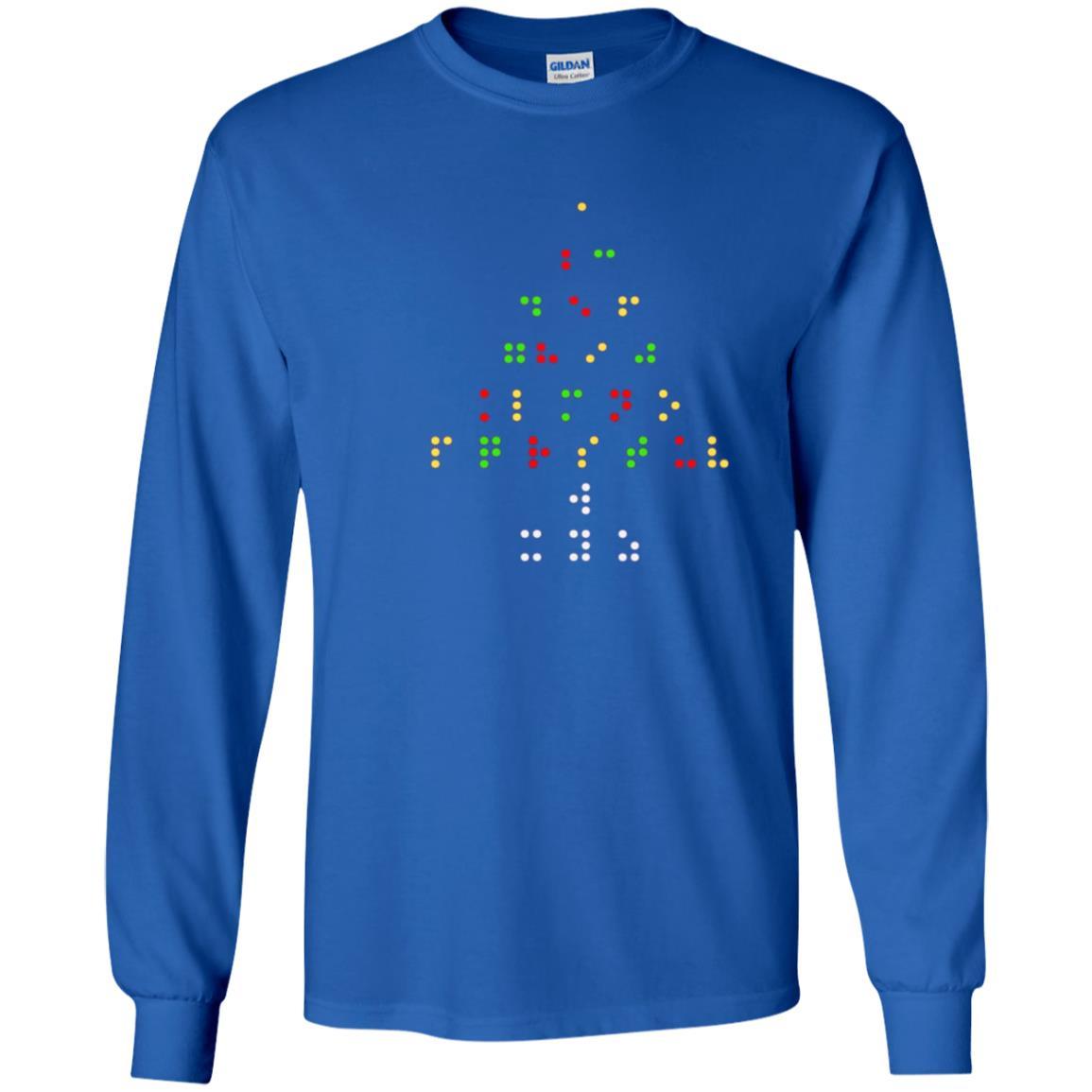 Braille Alphabet Christmas Tree T-shirt Gift Apparel 4 » Cool Gifts for You - Mfamilygift Braille Alphabet Christmas Tree T-shirt Gift Apparel 4